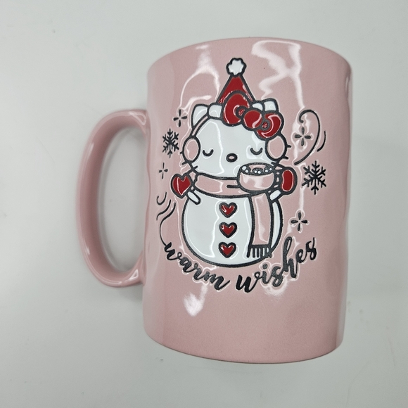Sanrio Hello Kitty Christmas  Winter Warm Wishes Pink Mug - Picture 11 of 12